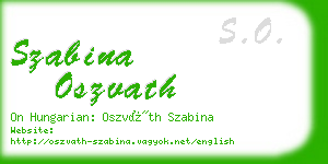 szabina oszvath business card